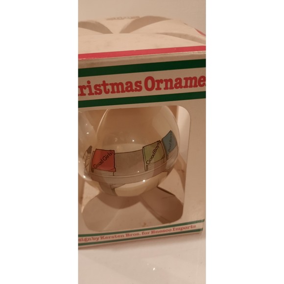 Christmas Ornament Vintage ENSCO in box, elf, stealing bad girl book - Picture 3 of 8
